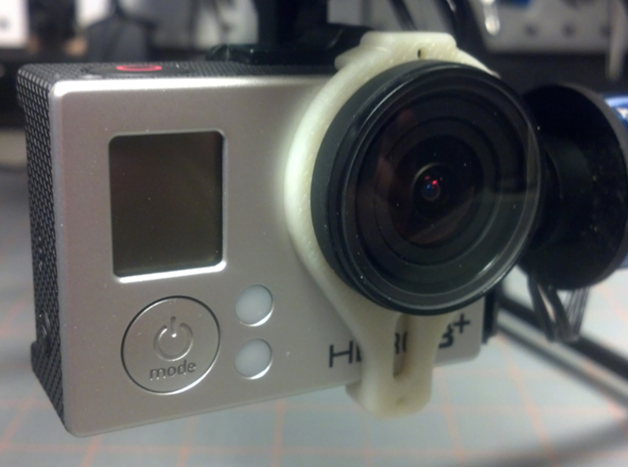 Tarot T-2D GoPro Gimbal Clamp for Lens Protectors 3d printed Installed