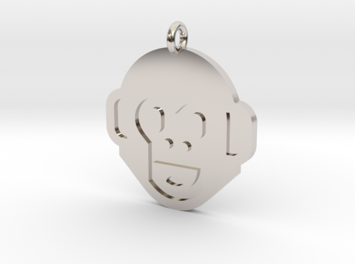 Monkey Pendant 3d printed