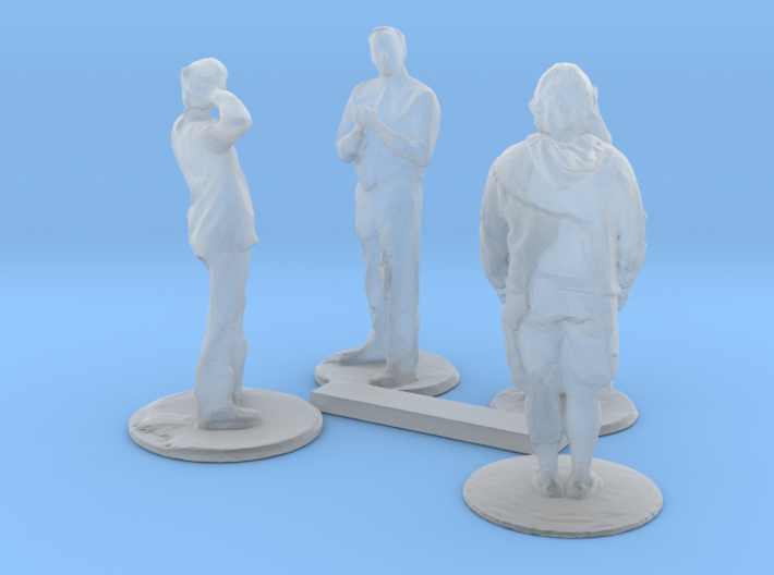 HO Scale People Standing 3d printed This is a render not a picture