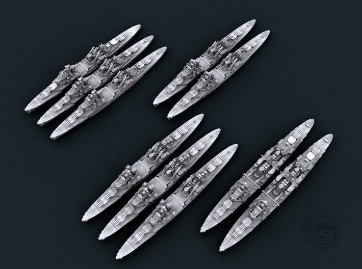 UK Town Class CLs (6 Ships*) 3d printed Computer software render
