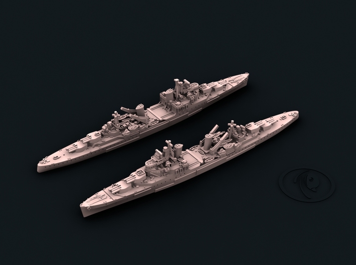 UK Town Class CLs (6 Ships*) 3d printed Manchester [1942]