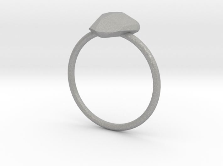 Ice Heart Ring 3d printed