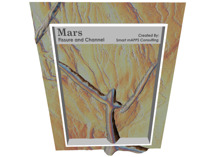 Mars Map: Fissure and Channel 3d printed 
