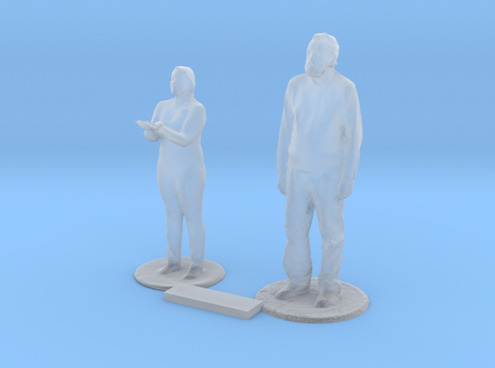 O Scale Standing People 7 3d printed This is a render not a picture