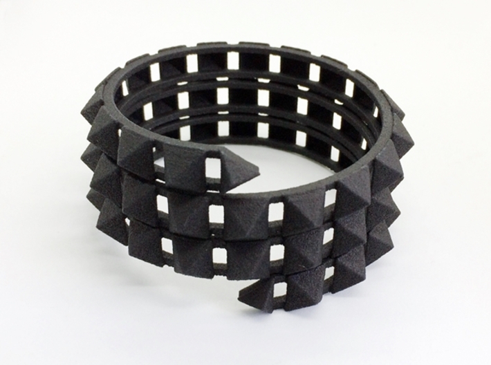 Urban Chic - Rivet Wrap Cuff Bracelet 3d printed Give it a twist for easy on and off.