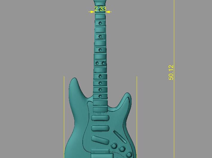 Guitar 3d printed 