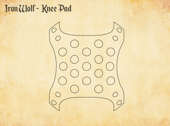 Iron Wolf - Knee Pad 3d printed 