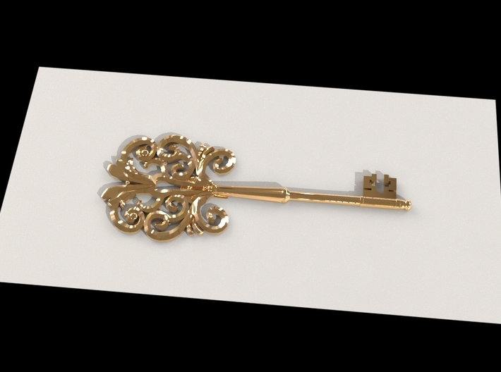 Clamp with an ancient beautiful key 3d printed 