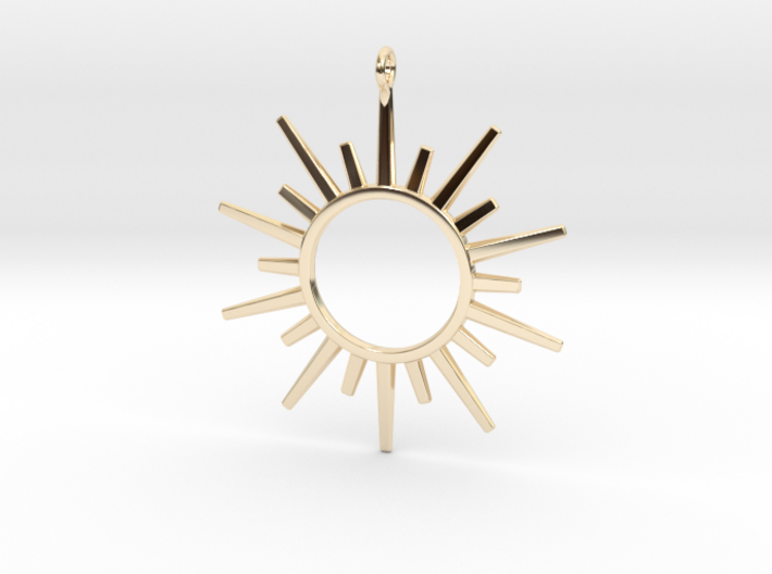 Sun Rays Pendant 3d printed