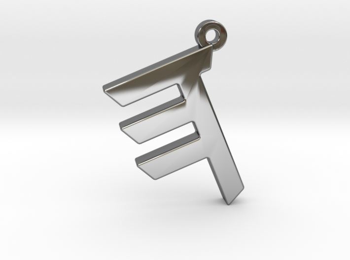 Letter HEH - Paleo Hebrew - With Chain Loop 3d printed