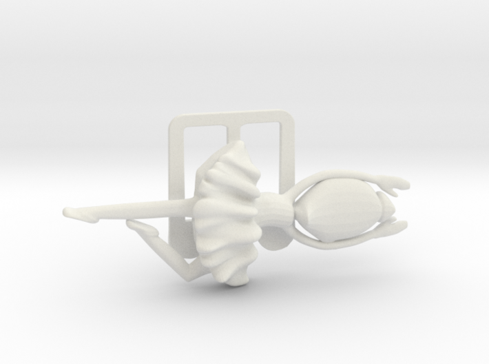 Clamp with ballerina for business cards 3d printed