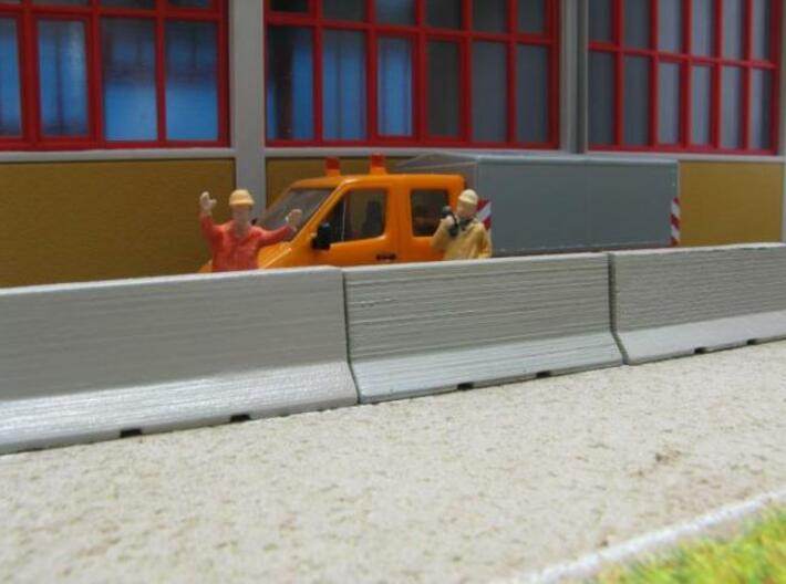 HO/1:87 Jersey barrier 3m 3d printed Diorama (without figures & car model & background building)