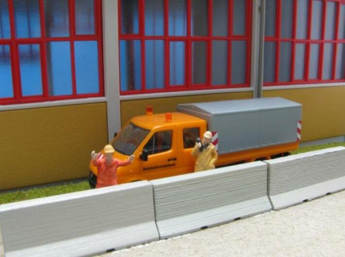 HO/1:87 Jersey barrier 3m 3d printed Diorama (delivery without figures, car model etc.)