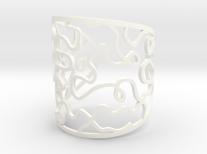 Vesta bangle - open cuff 3d printed