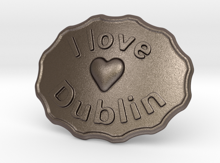 I Love Dublin Belt Buckle 3d printed