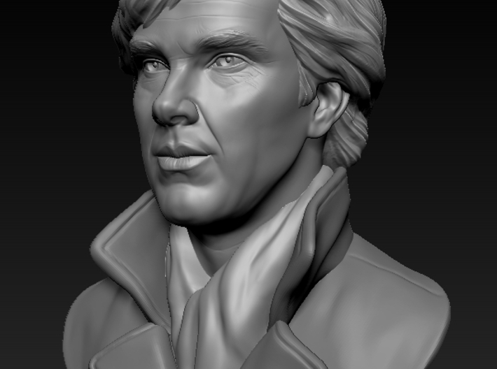 3D Sculpture of Benedict Cumberbatch 3d printed 