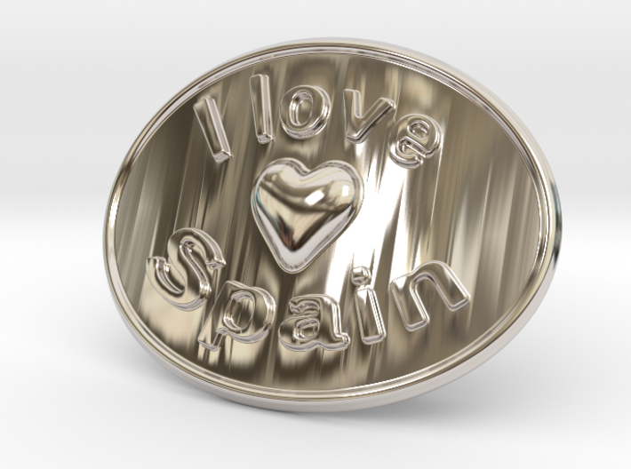 I Love Spain Belt Buckle 3d printed