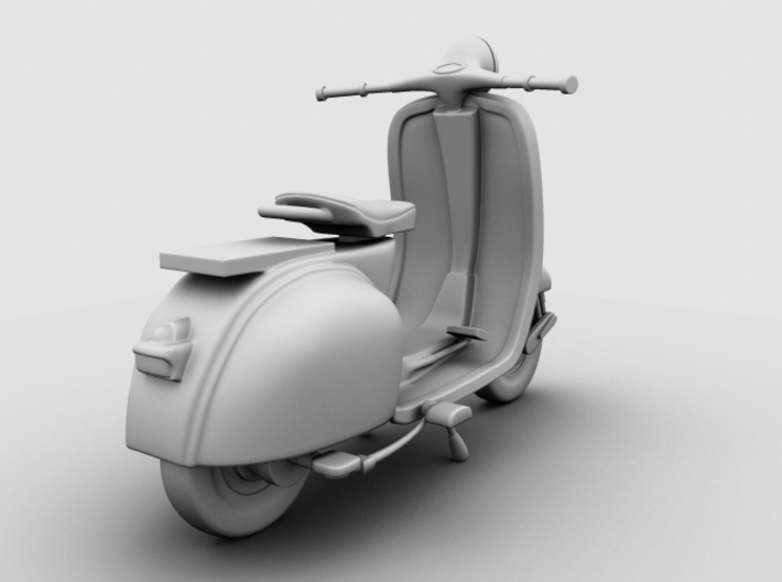 Scooter 3d printed Occlusion Render, Rear