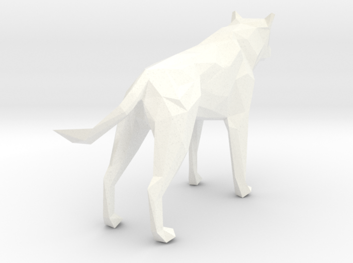 14cm Low Poly Wolf Statue 3d printed 