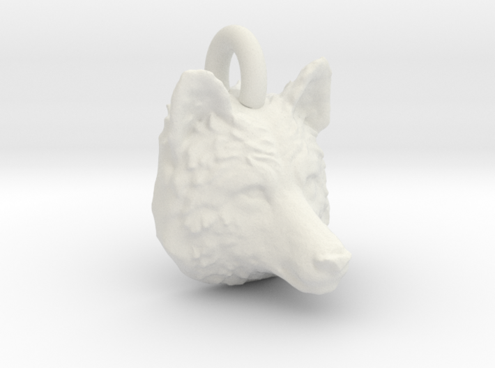 Wolf Head Pendant 3d printed