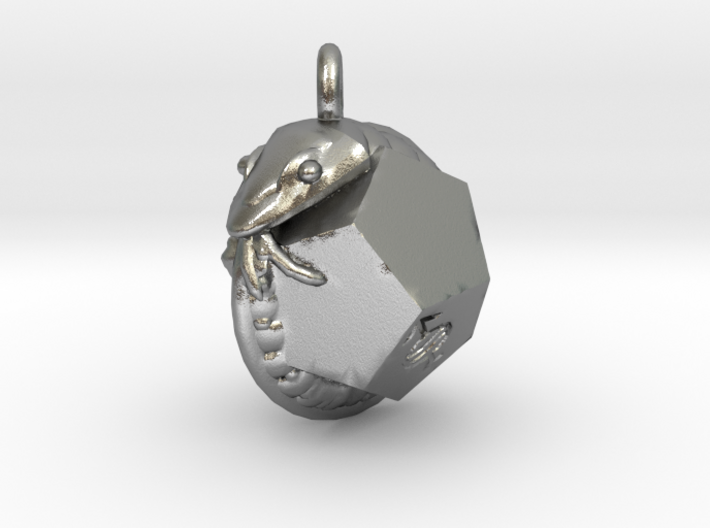 Dodecahedron Snake Pendant 3d printed