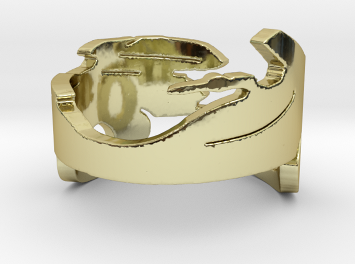Gold wing 3.1 Ring Size 14 3d printed