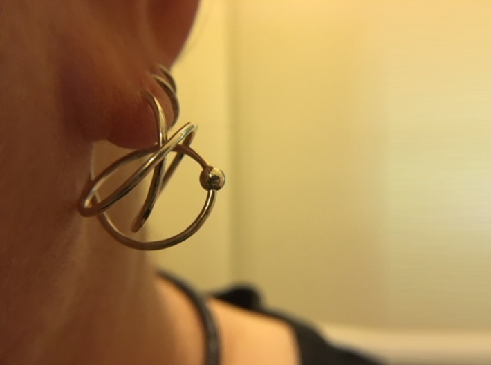Hoop Knot Earring - Mirror Image 3d printed