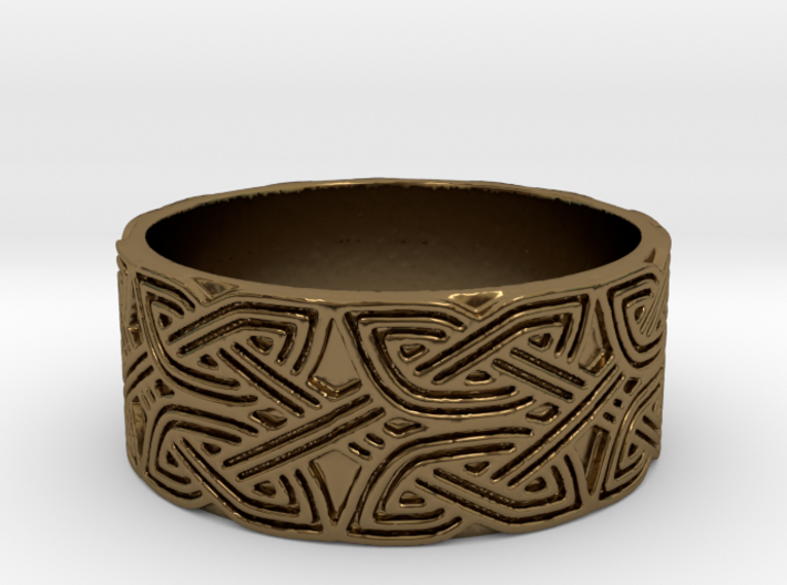 Croatian interlace male Ring (+2 armor) 3d printed