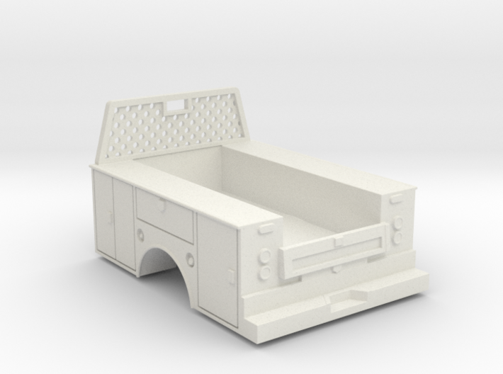 Standard Full Box Truck Bed W Cab Guard 1-50 Scale 3d printed