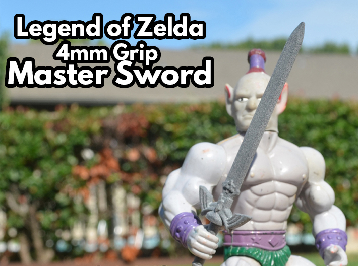 Master Sword, 4mm Grip 3d printed Print in the upcoming HP gray material.