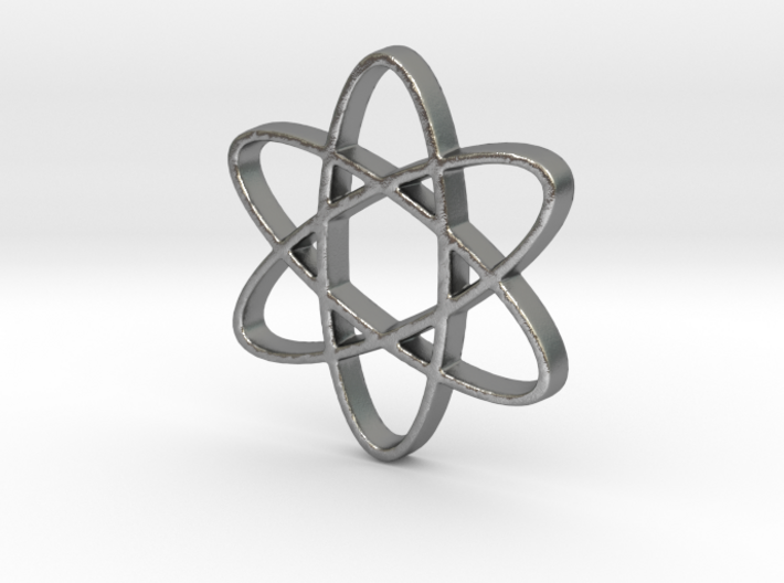 Science Atomic Whirl Pendant 3d printed