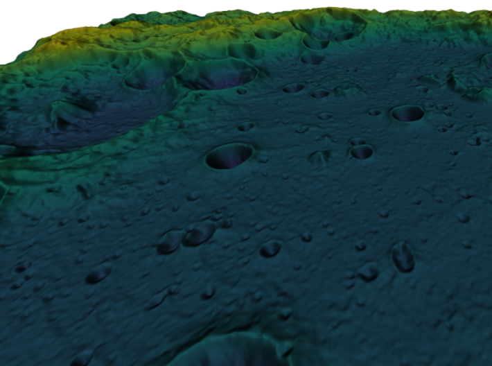 Moon Map: Large Crater, Viridis 3d printed 
