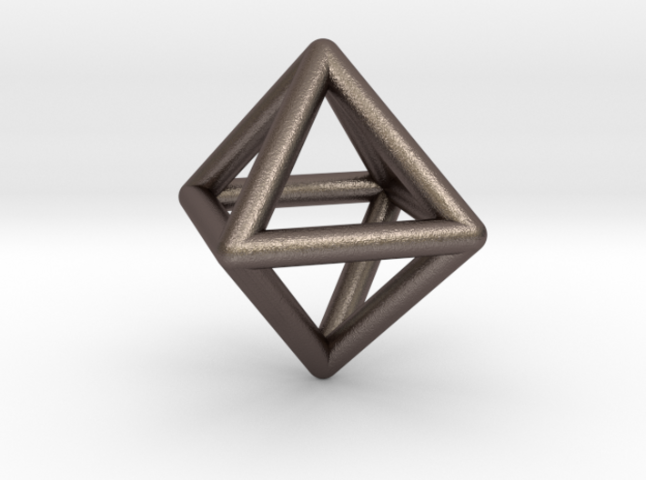 Octahedron Triangular Pyramid Pendant 3d printed