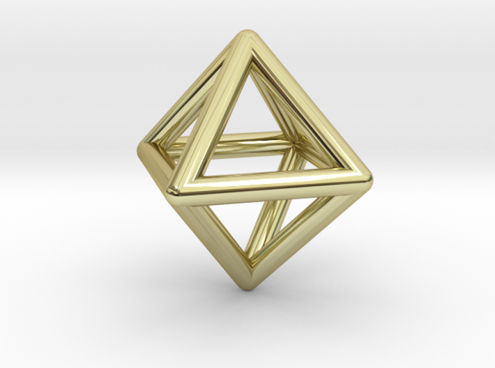 Octahedron Triangular Pyramid Pendant 3d printed