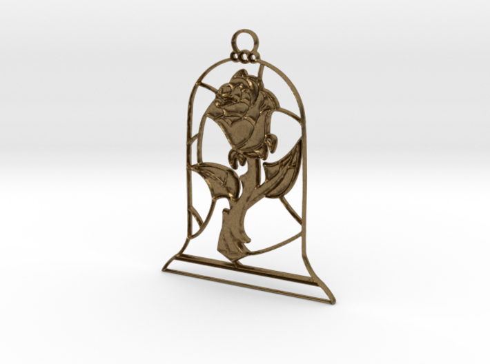 Stained Glass Rose Pendant 3d printed
