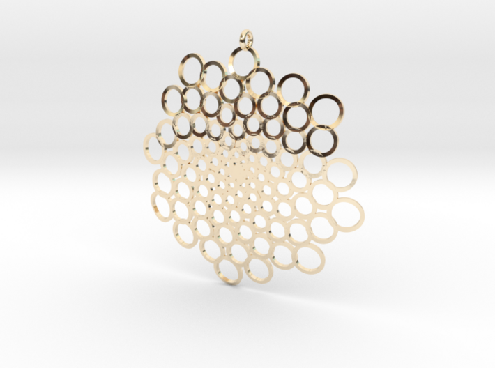Spiral Bubbles Pendant 3d printed