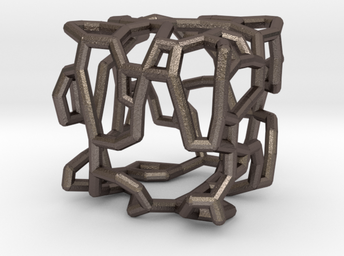 Stylized cube with an organic design 3d printed 