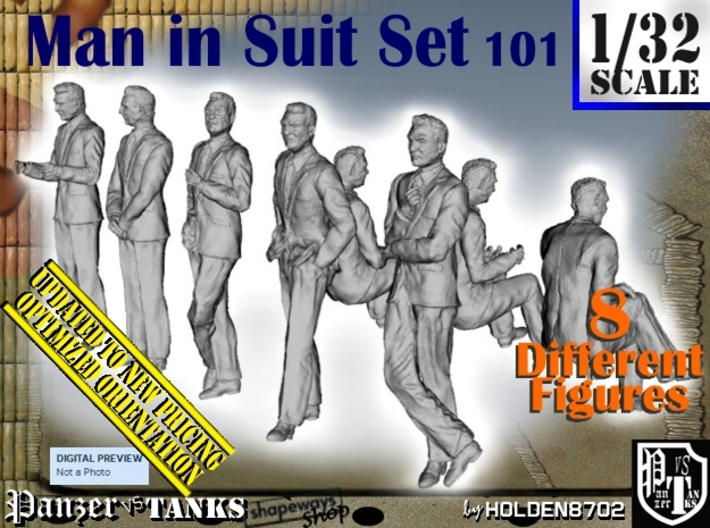 1/32 Man In Suit Set101 3d printed