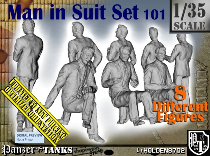 1/35 Man In Suit Set101 3d printed 