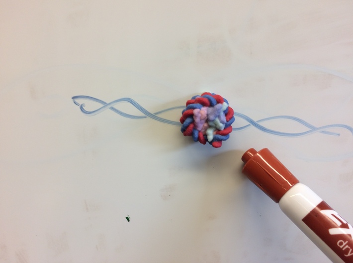 Nucleosome with DNA magnet 3d printed 