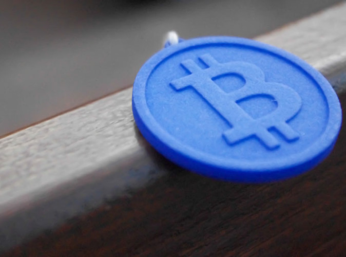 Coin Size bitcoin 3d printed