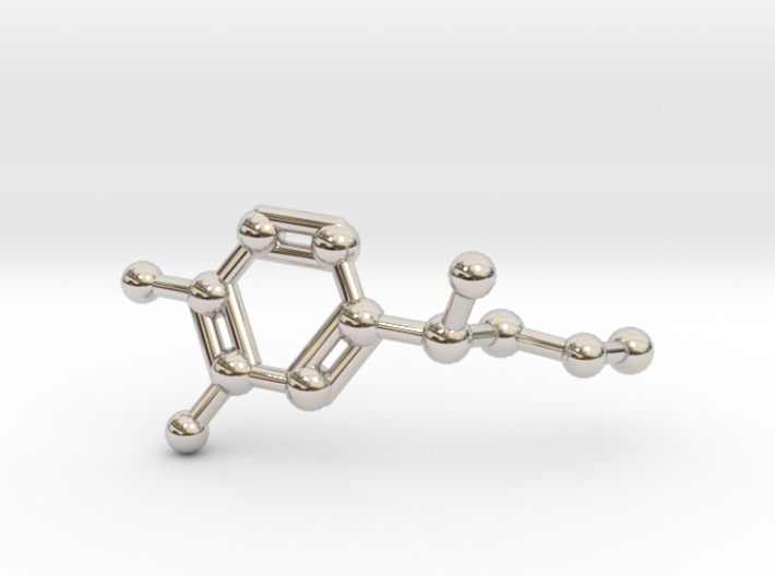 Adrenaline Molecule Keychain 3d printed