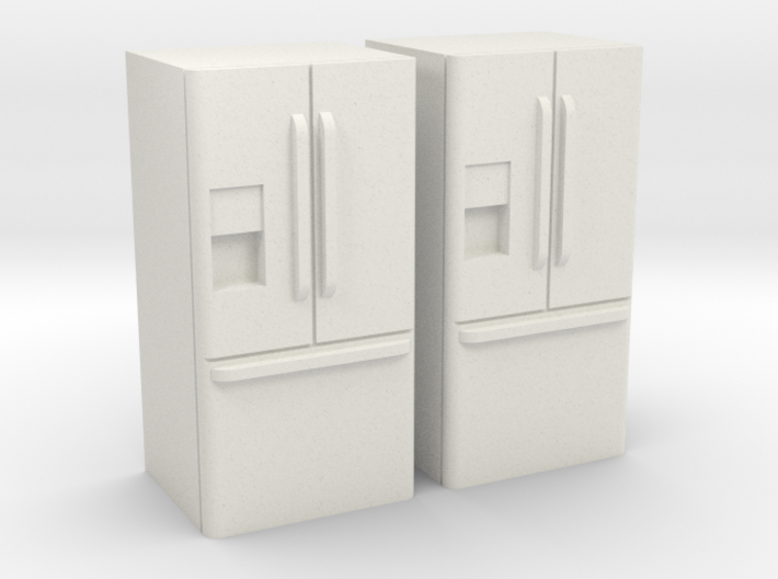 3-Door French Door Refrigerator 1-64 Scale 3d printed