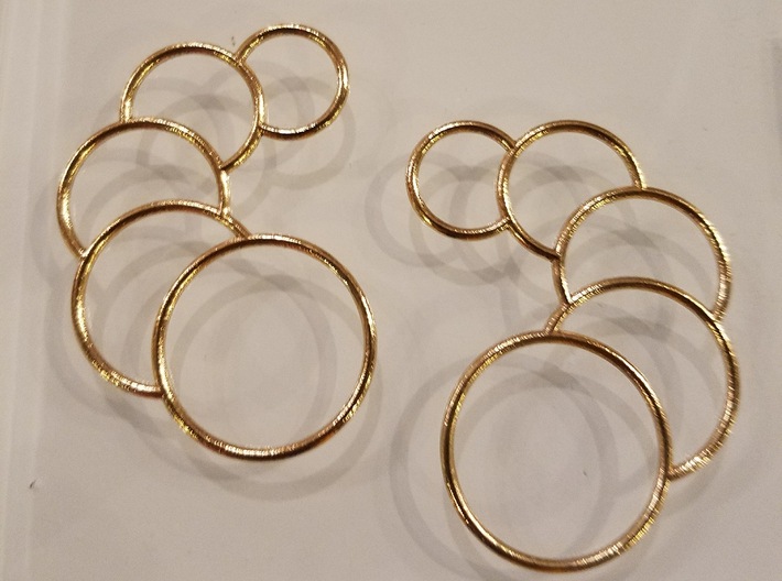 Eclipse Earrings 3d printed Eclipse Earrings in Raw Brass
