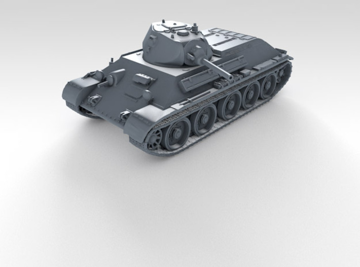1/144 Russian T-34 Mod 40 Medium Tank  3d printed 3d Render showing set detail