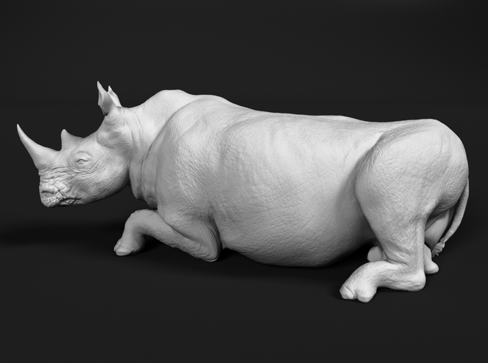 White Rhinoceros 1:96 Lying Female 3d printed 