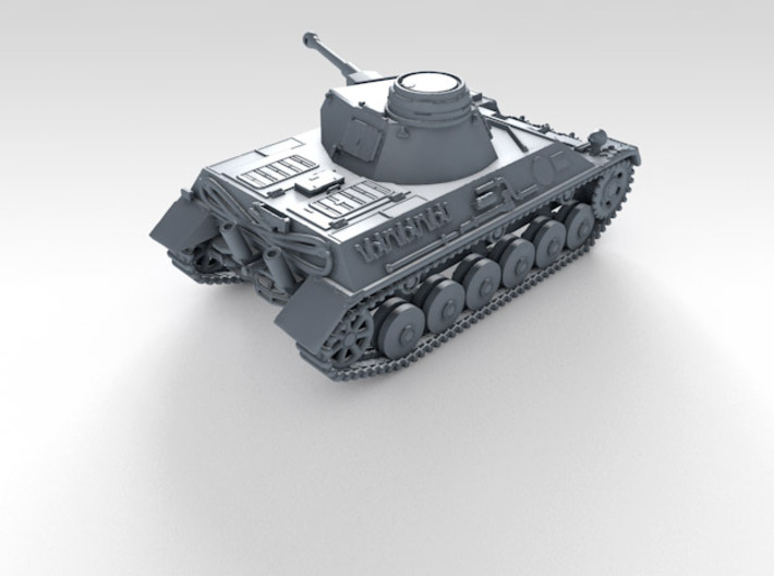 1/160 German Pz.Kpfw. III/IV Medium Tank 3d printed 3d render showing product detail