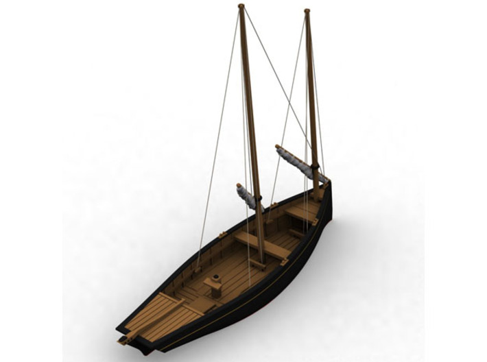 HObat50 - Old fishing boat 3d printed 