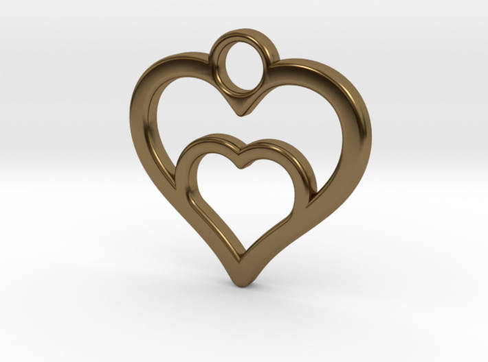 Heart in heart 3d printed