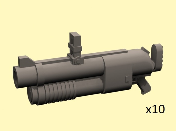 28mm grenade hand launchers 3d printed